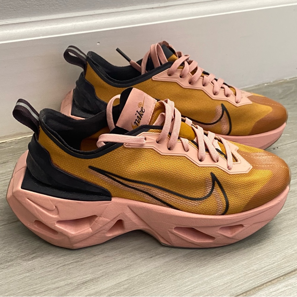 Nike Two-Tone Pink and Mustard Yellow Chunky Sneakers